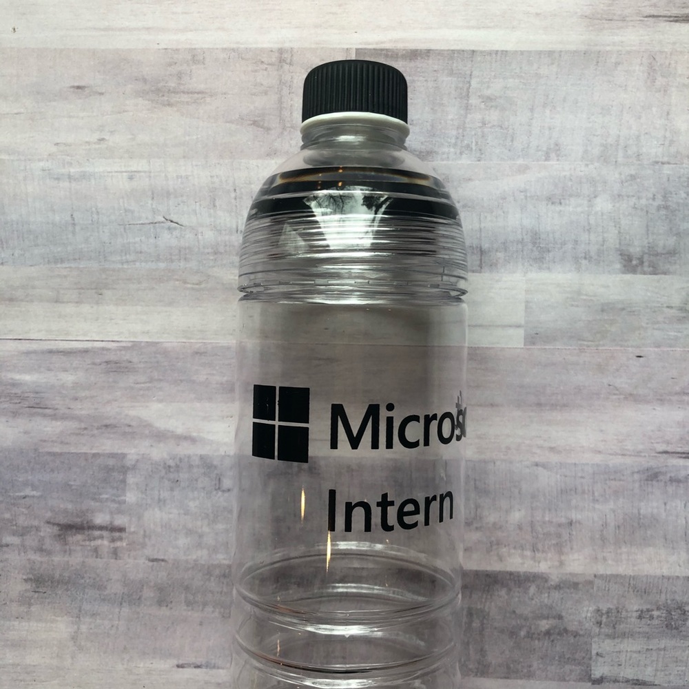 MICROSOFT Intern Logo Branded Water Bottle RARE - Picture 3 of 6